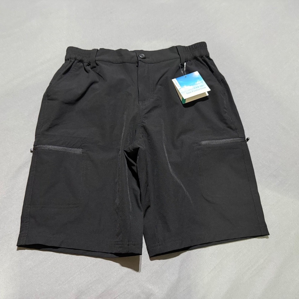 Willit Cargo Shorts Mens Small Black UPF 50+ Sun Protection Hiking Golf Techwear